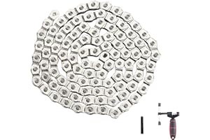 WEEROCK KMC BMX Single Speed Bike Chain 1 Speed Half Link High Strength Bicycle Chains 1/2" x 1/8" x 100 Links