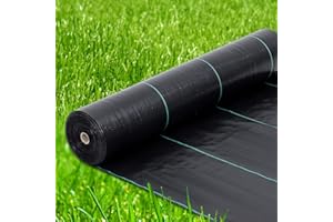 BROADFASHION Towallmark 6ft X 300ft Weed Barrier Landscape Fabric Heavy Duty, Premium 3.2oz Ground Cover Weed Block Gardening Mat, Easy Setup & Superior Weed Control, for Erosion Control, Weed Barrier