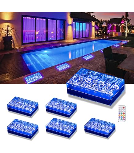 Solar Powered Pool Side Lights LED Waterproof Light up Swimming Pool