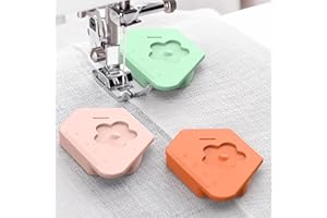 BEMKIA Magnetic Seam Guide for Sewing Machine - 3pc Polygonal Seam Guide Hemmer Guide with Scale,Sewing Guides for Sewing Straight,Sewing Tools, Quilting Supplies，Sewing Accessories