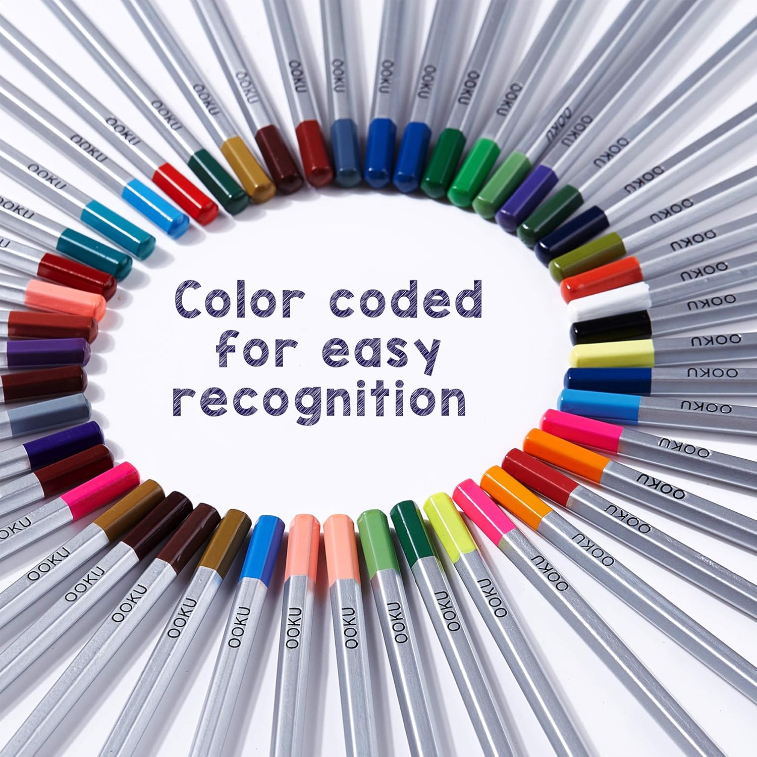 OOKU Artist Pro Watercolor Pencils Set 36 Colors / 39 Pc Full Kit | Wet Water Color Pencils Set/Dry Coloring Pencils Set for Adults, Kids | w/Wool Pencil Wrap, Watercolor Brush, Sharpener
