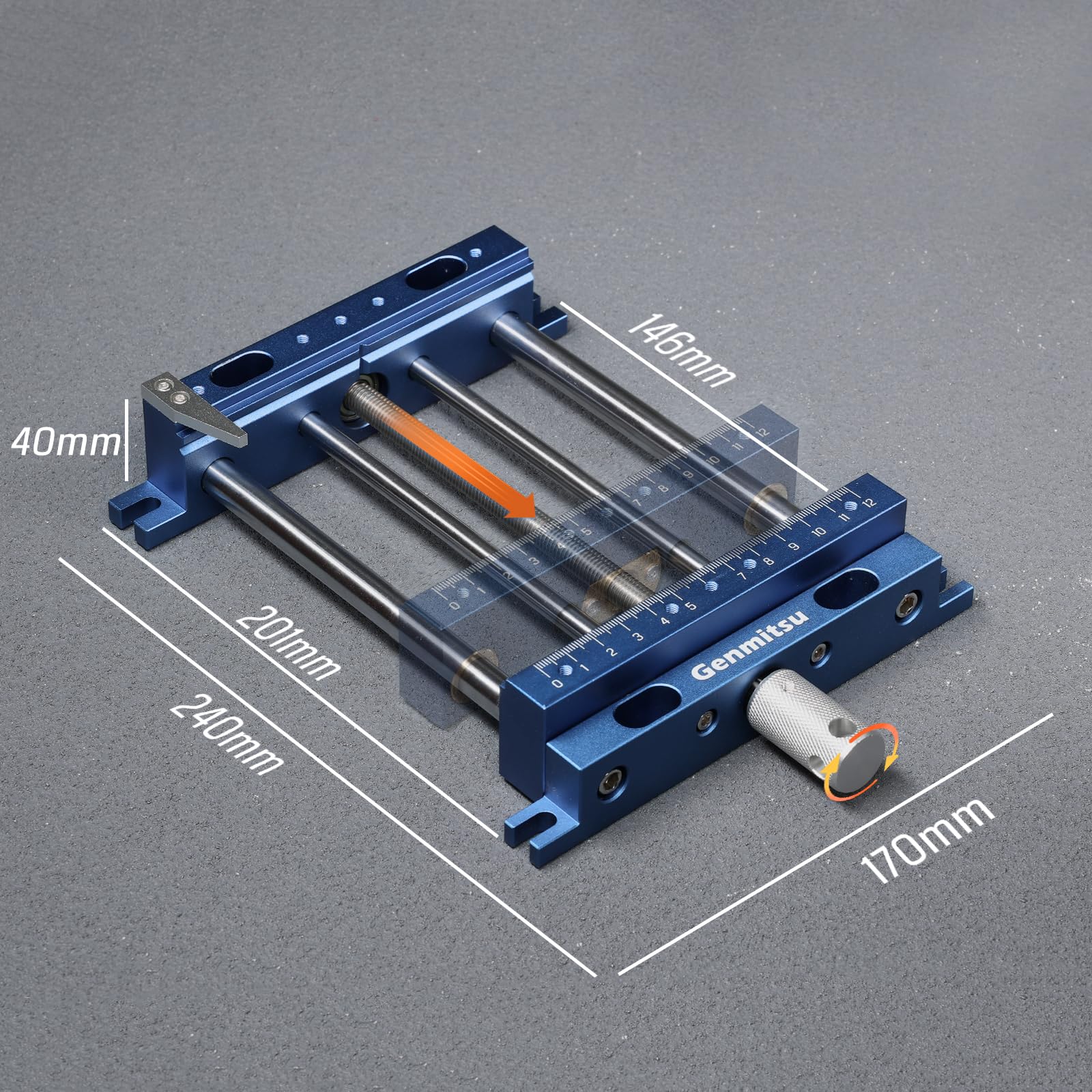Upgrade Aluminum Bench Vise Clamp, High-Precision CNC Router Clamp for Unique Shaped Woodworking & Metalworking Milling Project, Size 9.4