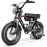 Hopepeak D10/D10 Plus Electric Bike for Adults Teens-Peak 1500W/1800W Motor | 25MPH/30+MPH, 48V 13Ah/15.6Ah 624Wh/748.8Wh Battery Up to 60/75Miles, 16"&times;4.0" Fat Tire All-Terrain Ebike, Full Suspension