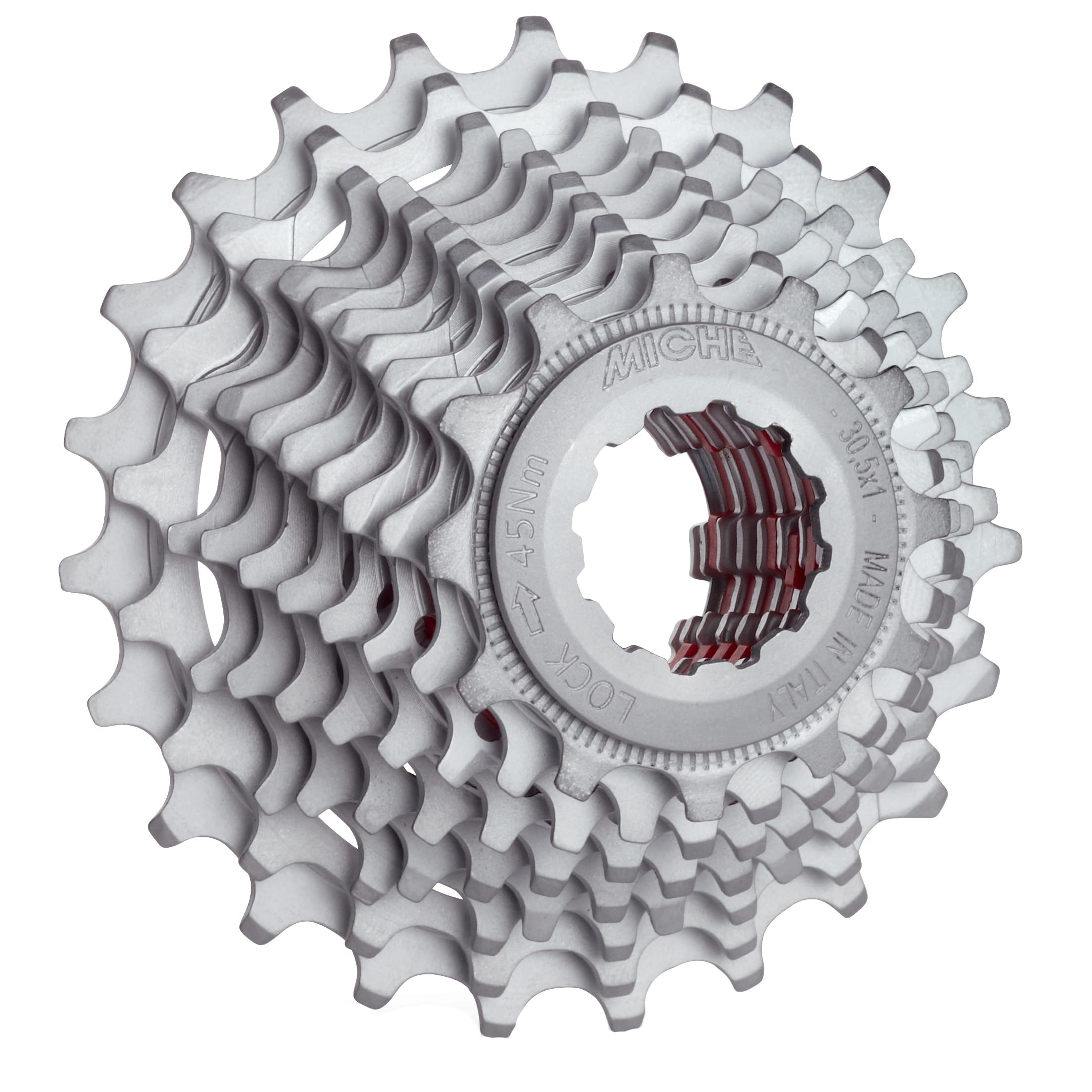 Miche Primato 10 Speed Cassette, Silver, 16/27t, Compatible with Shimano HG