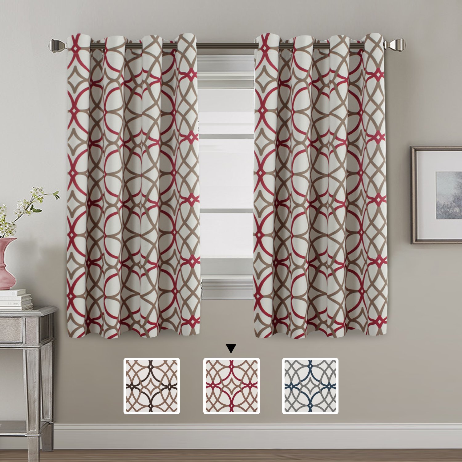 Best dark burgundy curtains for living room