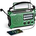Kaito KA500GRN 5-Way Powered Emergency AM/FM/SW Weather Alert Radio, Green