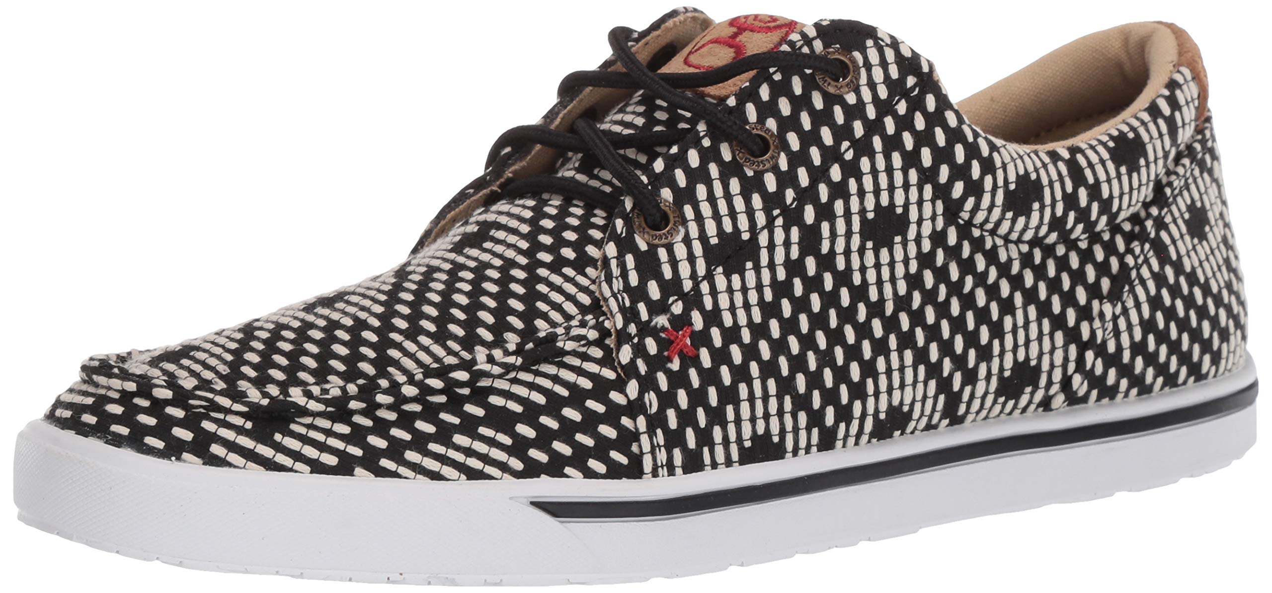 Twisted X Women's Hooey Loper, Moc Toe, Black & White, 8.5 M Image