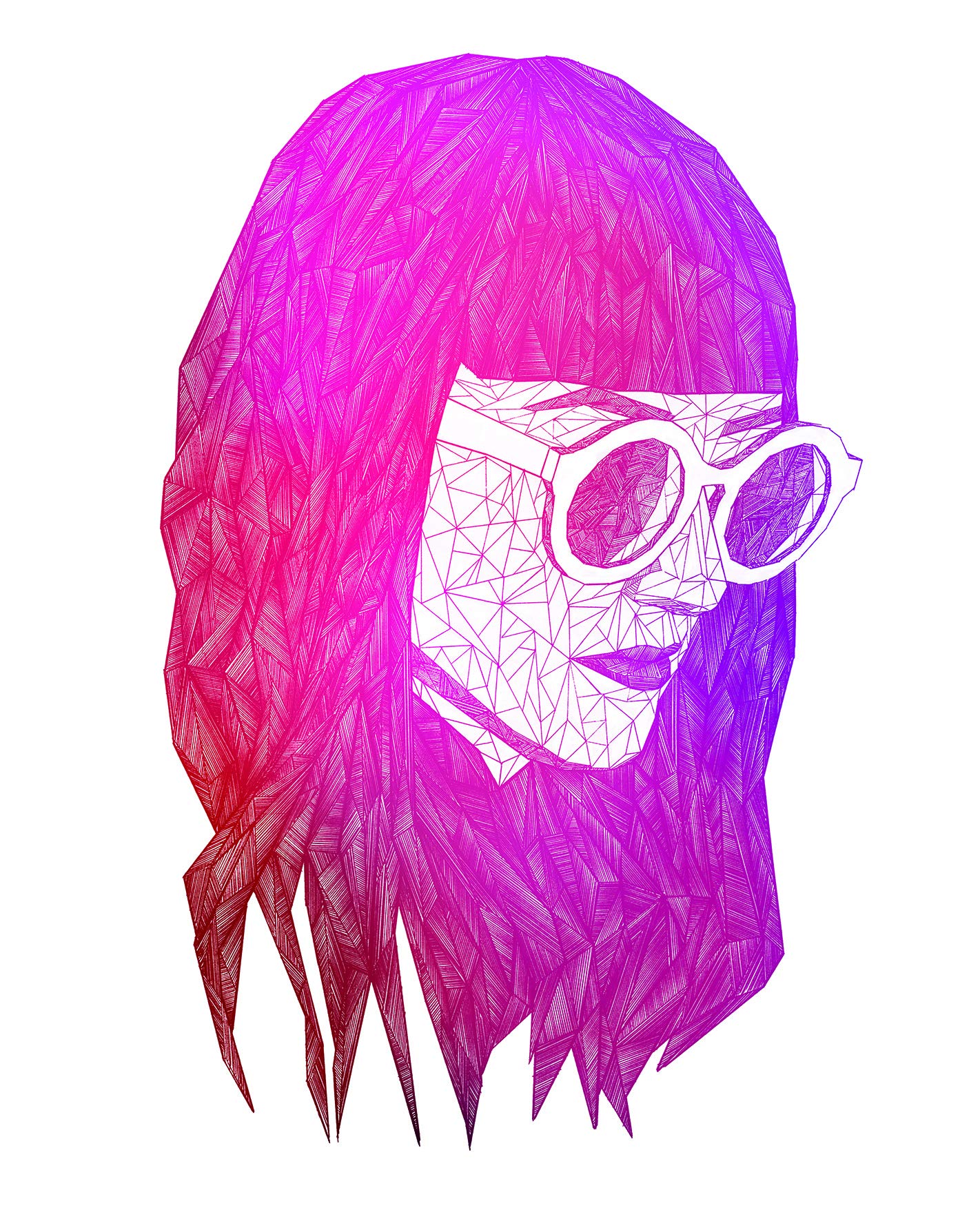 Komar Wall Picture Grid Pink | Poster Picture Living Room Bedroom Decoration Art Print | Without Frame | P120B-40x50 | Size: 40 x 50 cm (Width x Height)