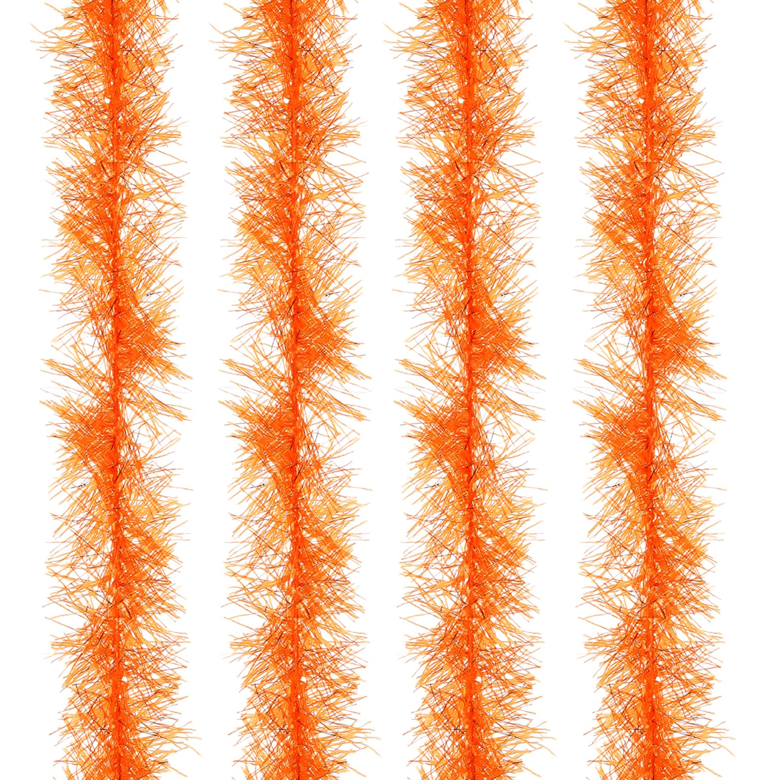 PATIKIL 5Ft Feather Boa, 4 Pcs Artificial Fluffy Feather Boas Party Decorations for DIY Crafts, Wedding Costume, Christmas, Concert, Halloween, Home Decor, Orange Yellow