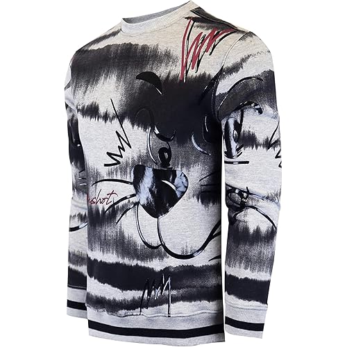 Screenshotbrand Mens Urban Hip Hop Premium Fleece - Pullover Activewear Street Fashion Crew Neack Sweatshirt