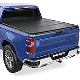 KUIPERAUTO 5.8FT Hard Tri Truck Bed Tonneau Cover Compatible for 2019-2025 2026 Chevrolet Silverado GMC Sierra 1500 (2019 New Body) - 69.6 inch - W/o Multi-Flex Tailgate and Carbonpro