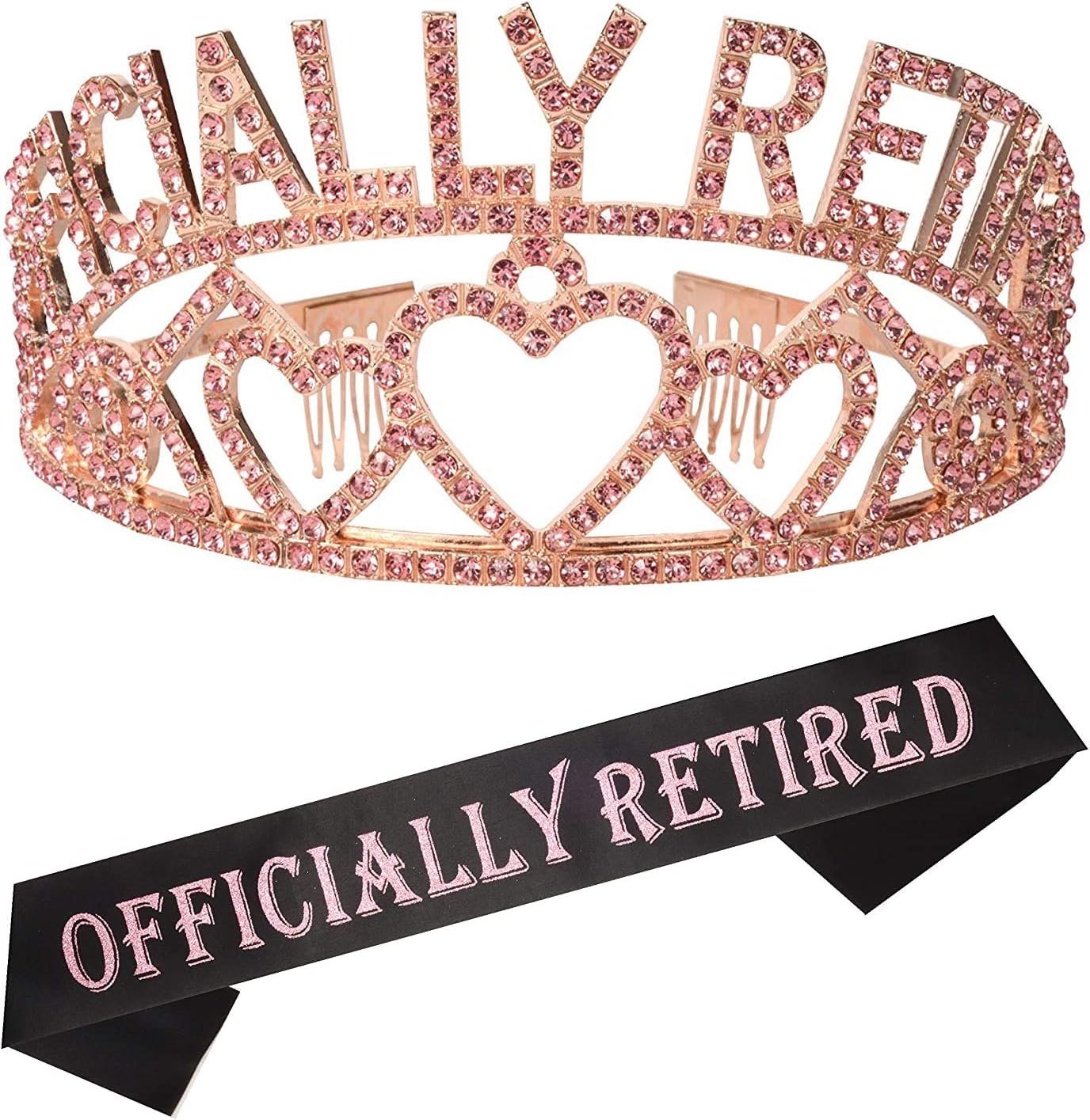 Officially Retired Retirement Party Set Pink, Officially Retired Tiara