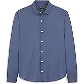 Van Heusen Mens All-Way Performance Stretch Long Sleeve Button Up Shirt, Slim Fit, Regular Length, Quick Dry