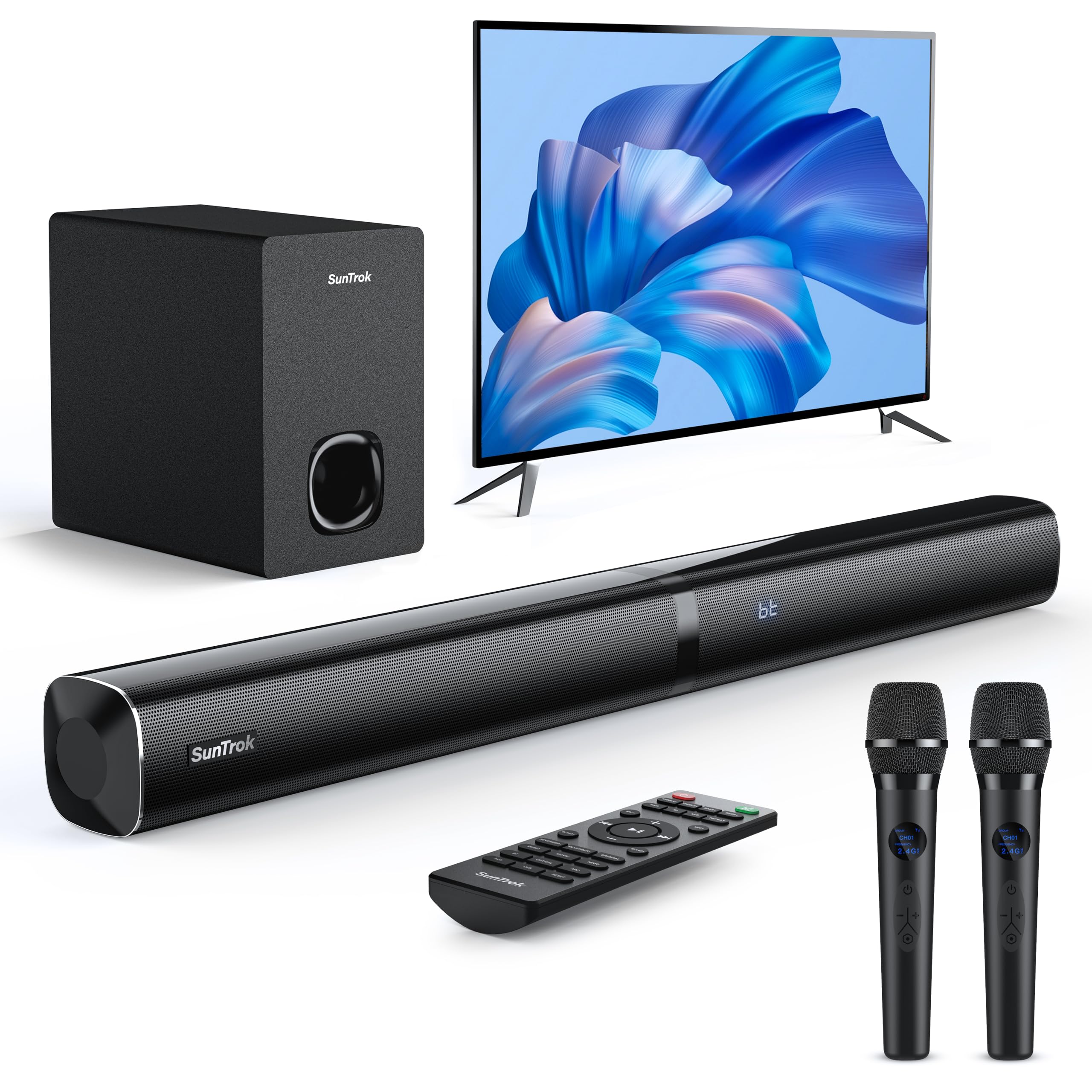 Karaoke Soundbar with Subwoofer for TV: Sound Bar