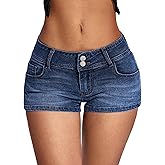 IWD Low Rise Jean Shorts for Women Y2k Stretchy Mini Denim Shorts 2026 Summer Trendy Micro Jorts Country Concert Outfits