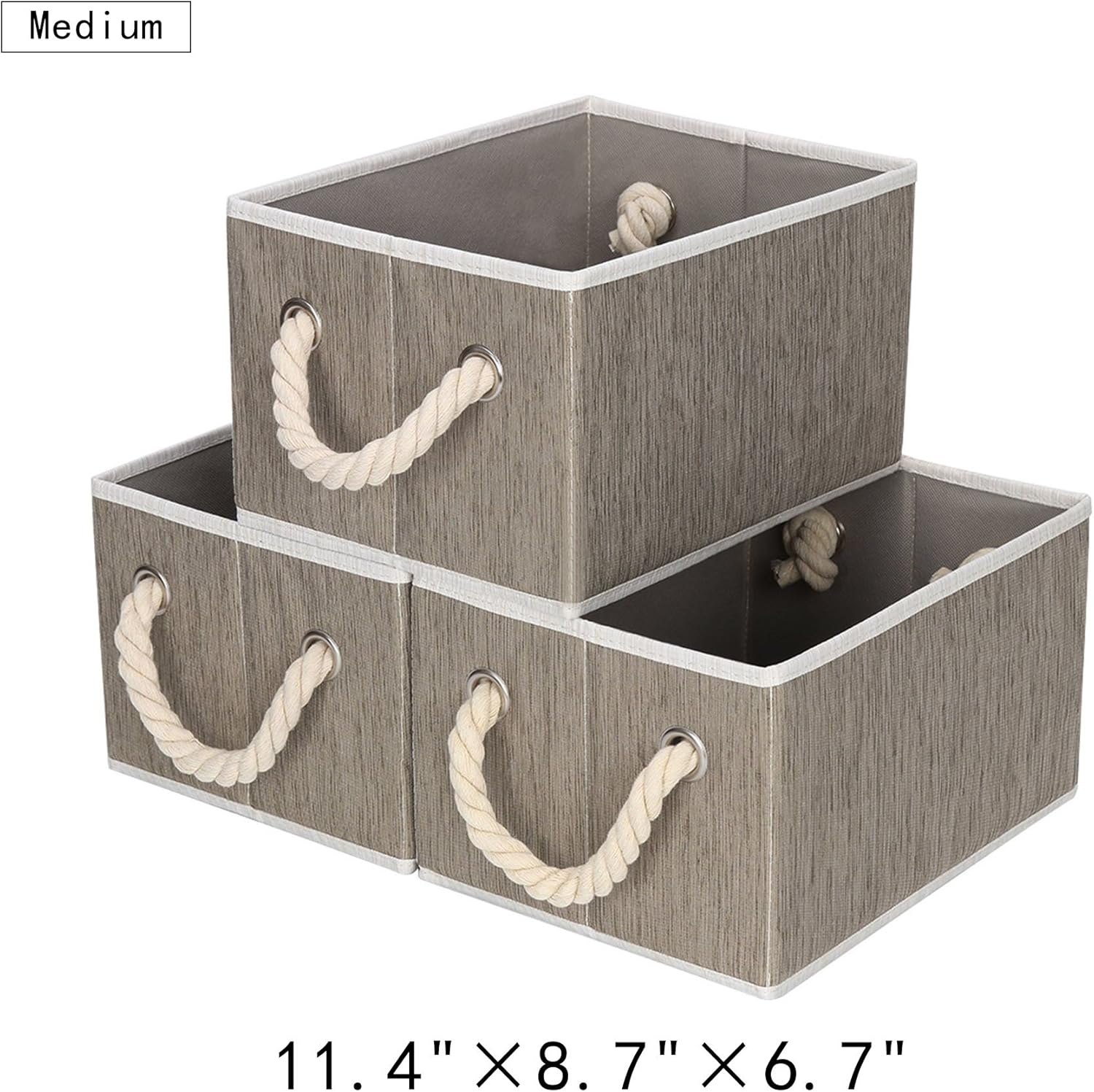 StorageWorks Polyester Storage Bin with Strong Cotton Rope