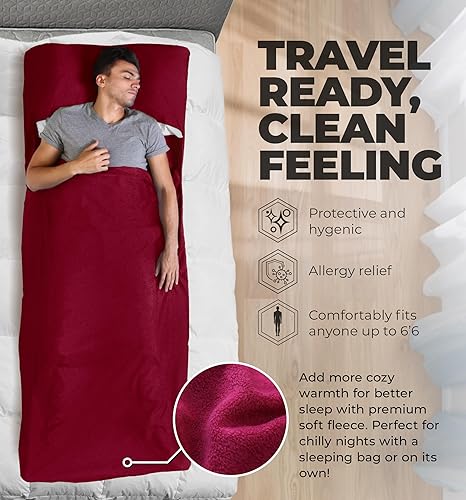 Tough Outdoors Sleeping Bag Liner Adult Sleep Sack Travel