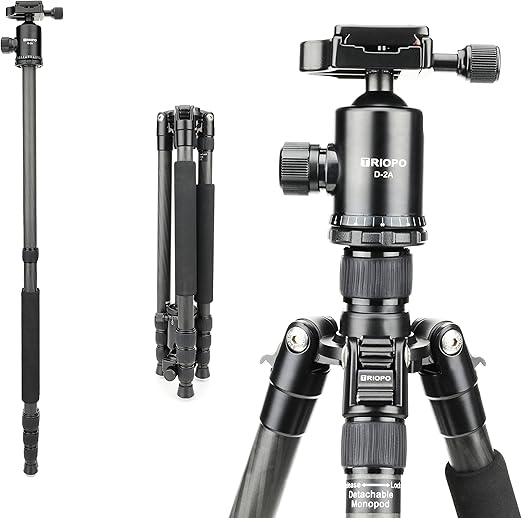 Triopo Camera Tripod 168.5cm , Ultralight Carbon Fibre Amazon.co.uk