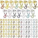 MTLEE Stethoscope Brooch Pins Nurse Week Gifts, Daisy Flower Enamel Lapel Pin Clothing Bags Decoration Brooch for Medical Doctor Nurse Graduation Presents, Assorted Colors