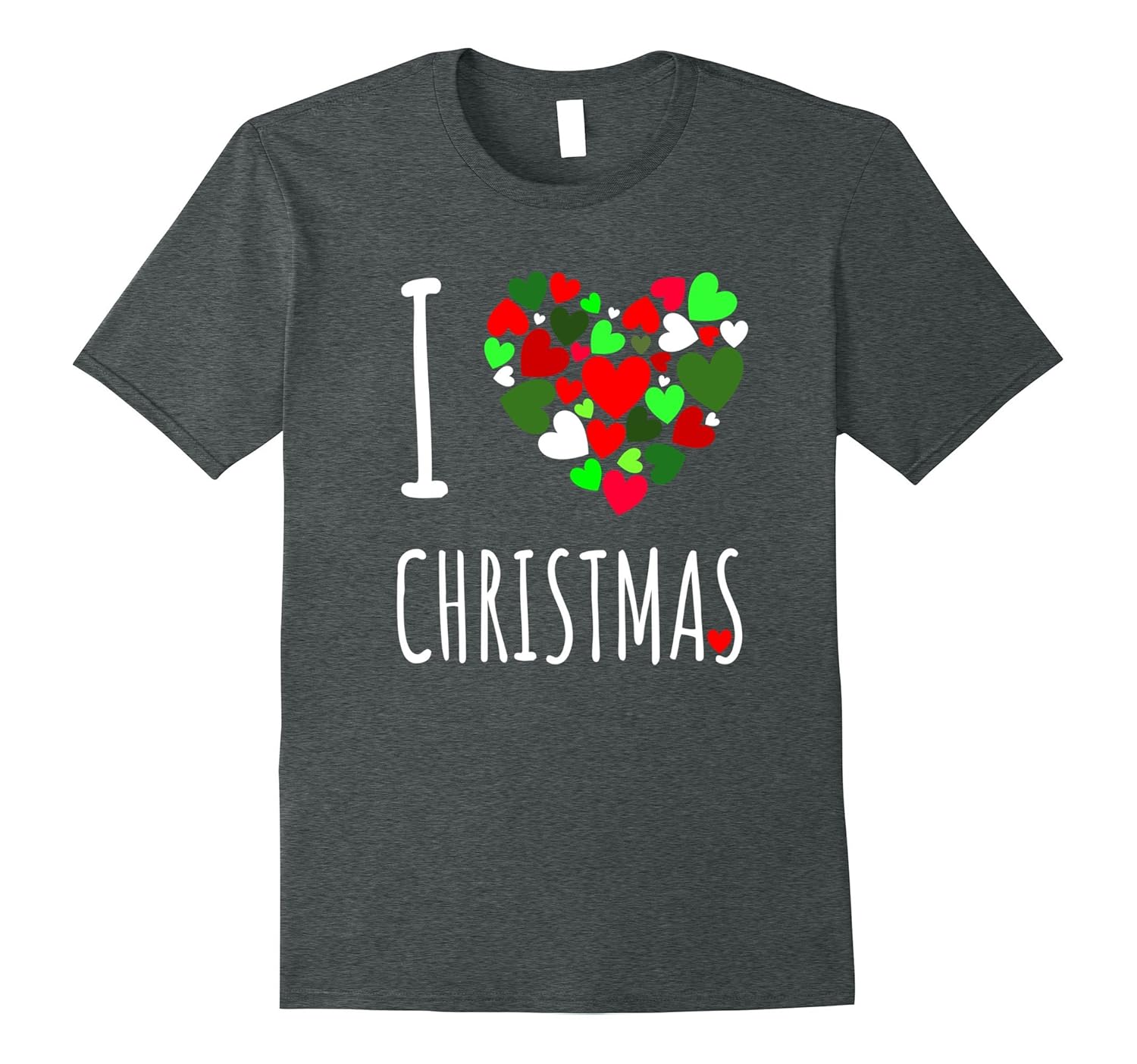 I Love Christmas T Shirt Heart Design Holiday Shirt-ANZ