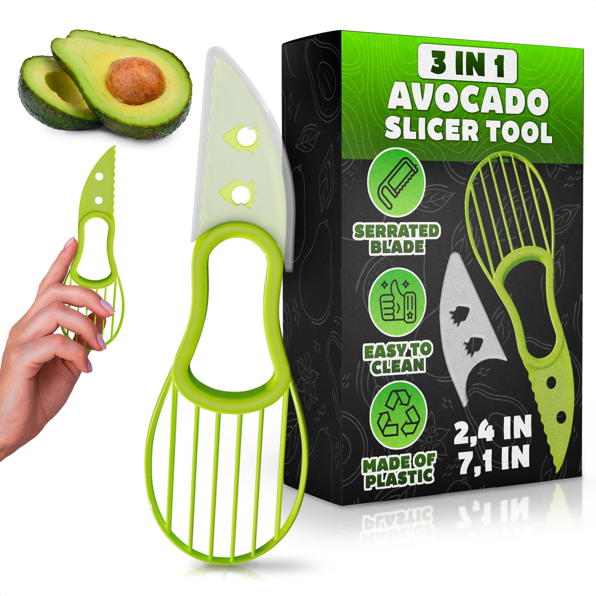 Photo 1 of Avocado Slicer Tool 3 in 1 - Avocado Tool Avocado Peeler Kitchen Gadgets Avocado Cutter Tool Avocado Knife Tool Fruit Slicer Avocado Scooper Tool - Avocado Pit Remover Fruit & Vegetable Tools