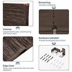Pasoun Cordless Roman Shades for Windows, Window