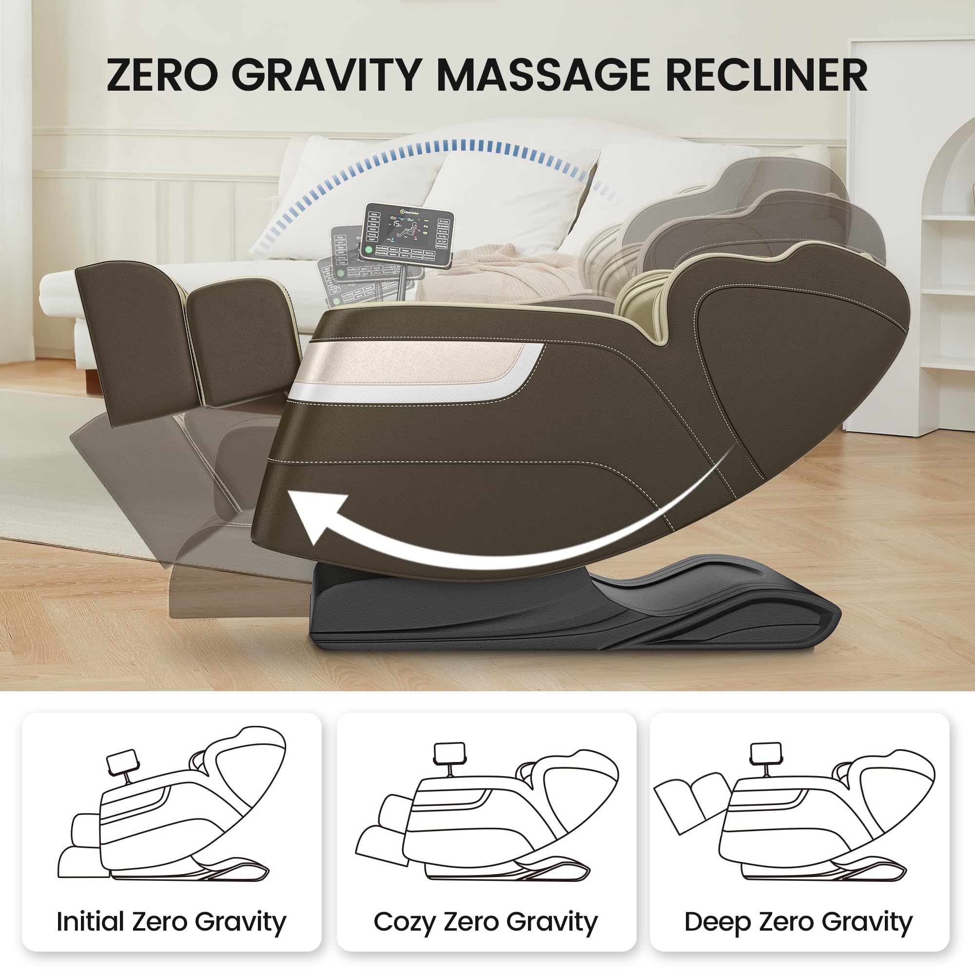 Real Relax Massage Chair, 2024 Full Body Zero Gravity Massage Recliner