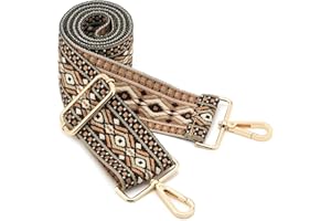 ZOOEASS Wide Shoulder Strap Adjustable Replacement Belt Guitar Style Crossbody Bag Handbag Strap Multicolor Canvas Straps