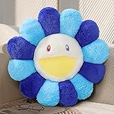 SHINUOER Flower Pillow,Flower Shaped Throw Pillow,Cute Smiley Face Floor Cushion,Colorful Sunflower Plush Pillows,Cute Plushi