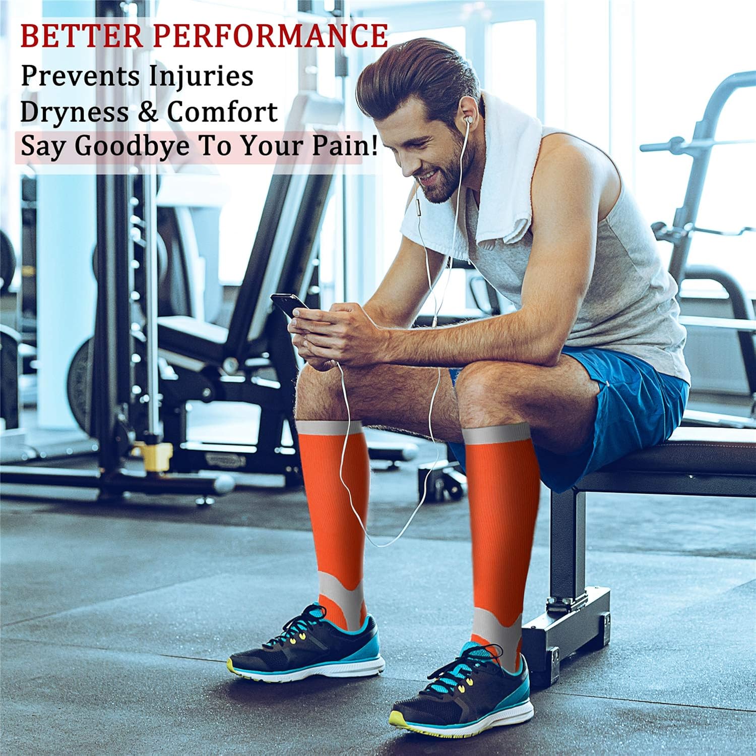Copper Compression Socks (3 Pairs) 15-20 mmHg Circulation is Best Athletic & Daily for Men & Women, Running, Climbing: Clothing