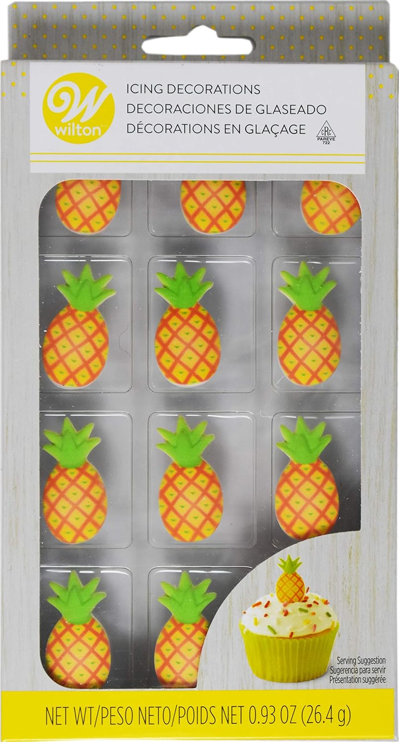 Wilton Pineapple Icing Decorations, 12 Count