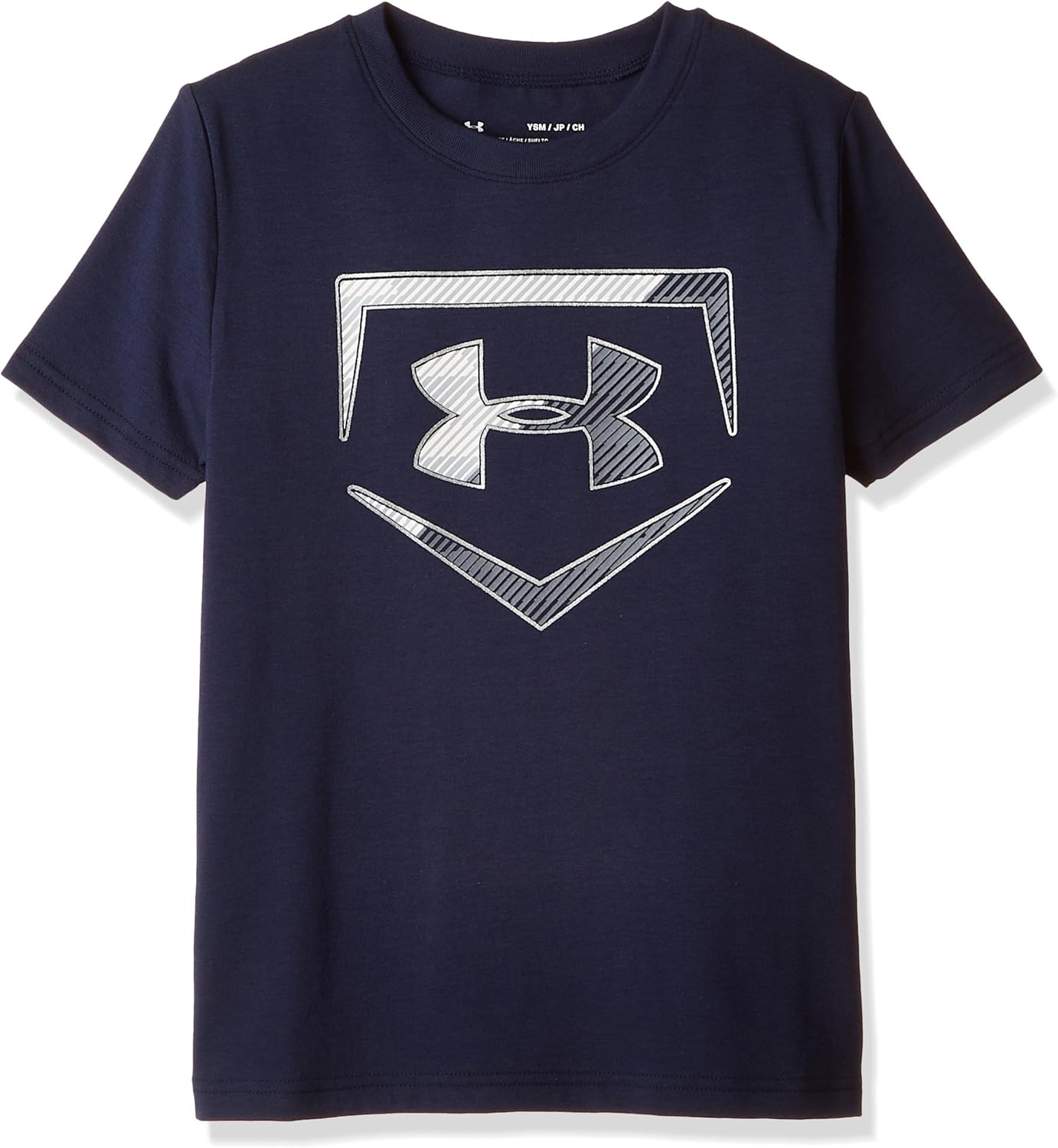 Amazon.com: Under Armour Boys' Baseball Logo T-Shirt,Midnight Navy (410)/Metallic Silver, Youth 