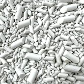 Mixed-Size Rock Tumbling Ceramic Filler Media (Small Medium Large Mixed Cylinder Size) - Non-Abrasive Ceramic Pellets for Rock Tumbler, Stone Polisher