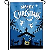 Christmas Nativity Garden Flags for Outside 12 X 18 Inch Double Sided Merry Christmas Garden Flag Christianity Jesus Nativity Scene Garden Flag for Outdoor House Indoor Yard Sign Decorations