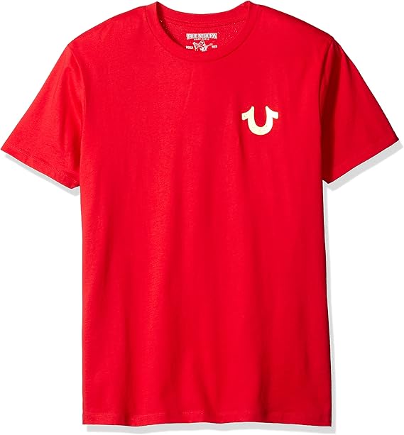 true religion black and red shirt