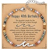 TONY & SANDY Friend Gifts for Women, Unique Valentine's Day Gifts for Her, Sister Gifts from Sister, Wave Bracelet, Christmas Birthday Gifts for Women, Bestie Friendship Bracelets