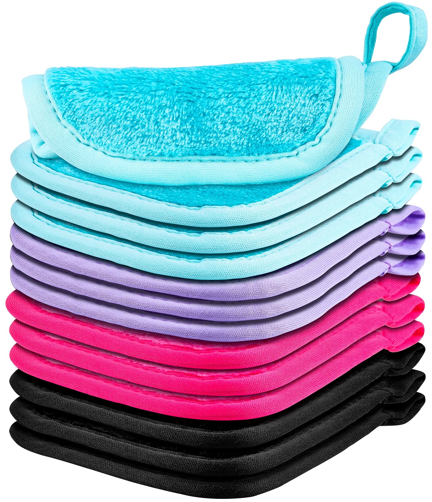 Photo 1 of 12 Pcs Makeup Remover Cloth, Premium Reusable Makeup Remover Pads Towels, Washable Microfiber Face Cloth, 5 X 5 inch Soft Makeup Washcloths for Face, Face Wash Cloths, Drying Facial Cleansing Cloths