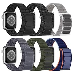 6 Pack Sport Nylon Loop Band Compatible with Apple