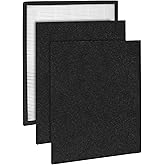 FLT5900 H13 True HEPA Replacement Filter J Compatible with GermGuardian Air Purifier AC5900WCA and AC5900WDLX Includes 1 True Hepa & 2 Activated Carbon Filters.