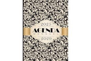 Agenda Mensuel 2025-2029: Planificateur de 60 Mois de Janvier 25 �� D��cembre 29 / organiseur de 5 ans avec Jours F��ri��s