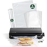 FoodSaver Vacuum Sealer Machine, Automatic Bag Detection, Sous Vide Friendly, with sealer bags, roll, handheld vacuum sealer, black