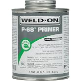 Weld-On 10211 P-68 PVC/CPVC Primer, Clear, 1 Pint