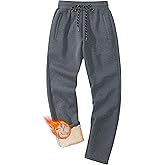 MAGCOMSEN Men's Winter Fleece Pants Sherpa Lined Sweatpants Thermal Warm Thicken Pants Active Joggers with 3 Pockets