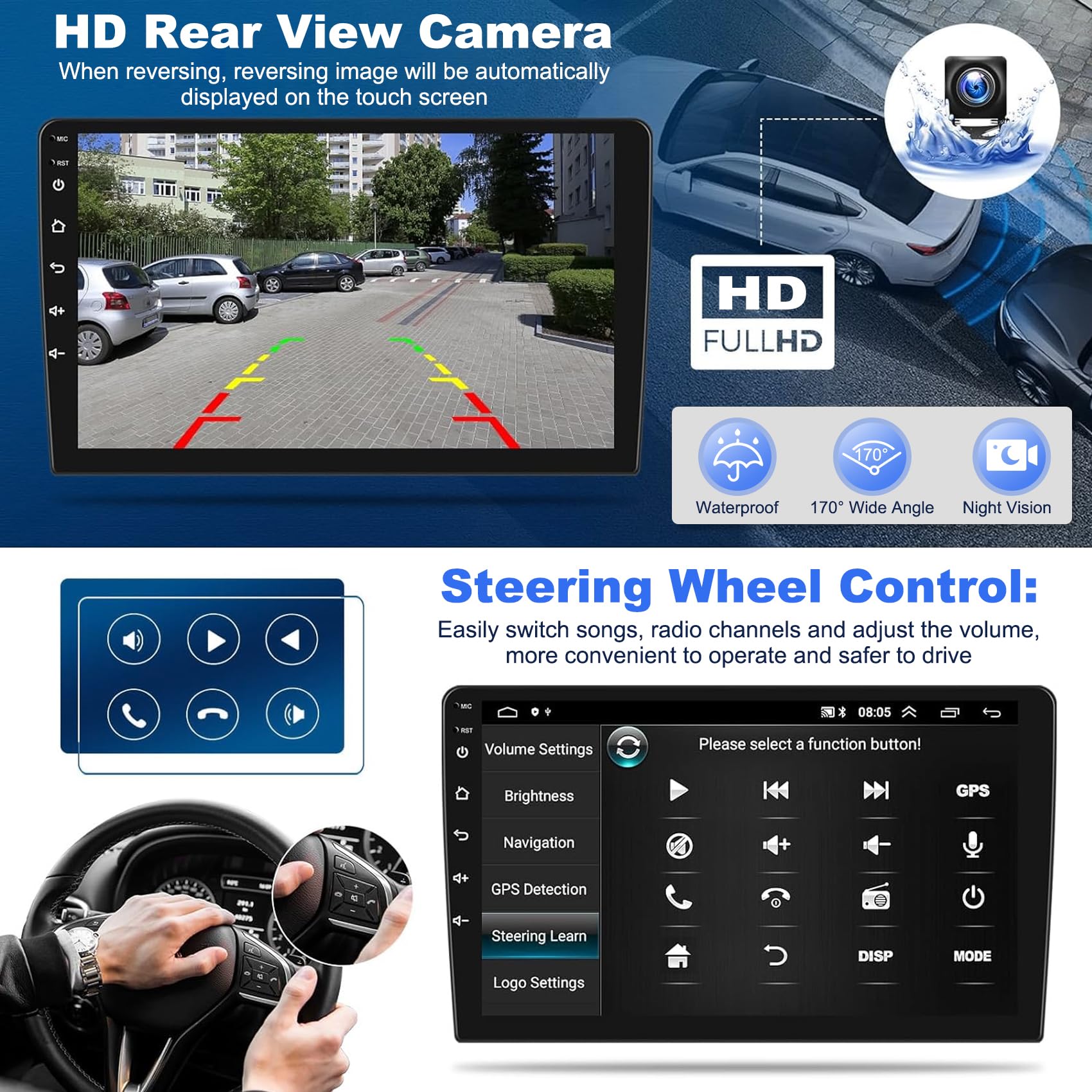 4G+64G Car Radio for Mitsubishi Outlander 2012-2018 Head Unit with Wireless Carpaly & Android Auto,10 Inch IPS HD Touch Screen Car Stereo Support GPS/Bluetooth 5.2/FM/Backup Camera/WiFi/SWC