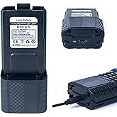 BTECH BL-5L 3800mAh USB-C Charging Li-ion Battery Pack, High Capacity Extended Battery for UV-5X3, BF-F8HP, and BaoFeng UV-5R