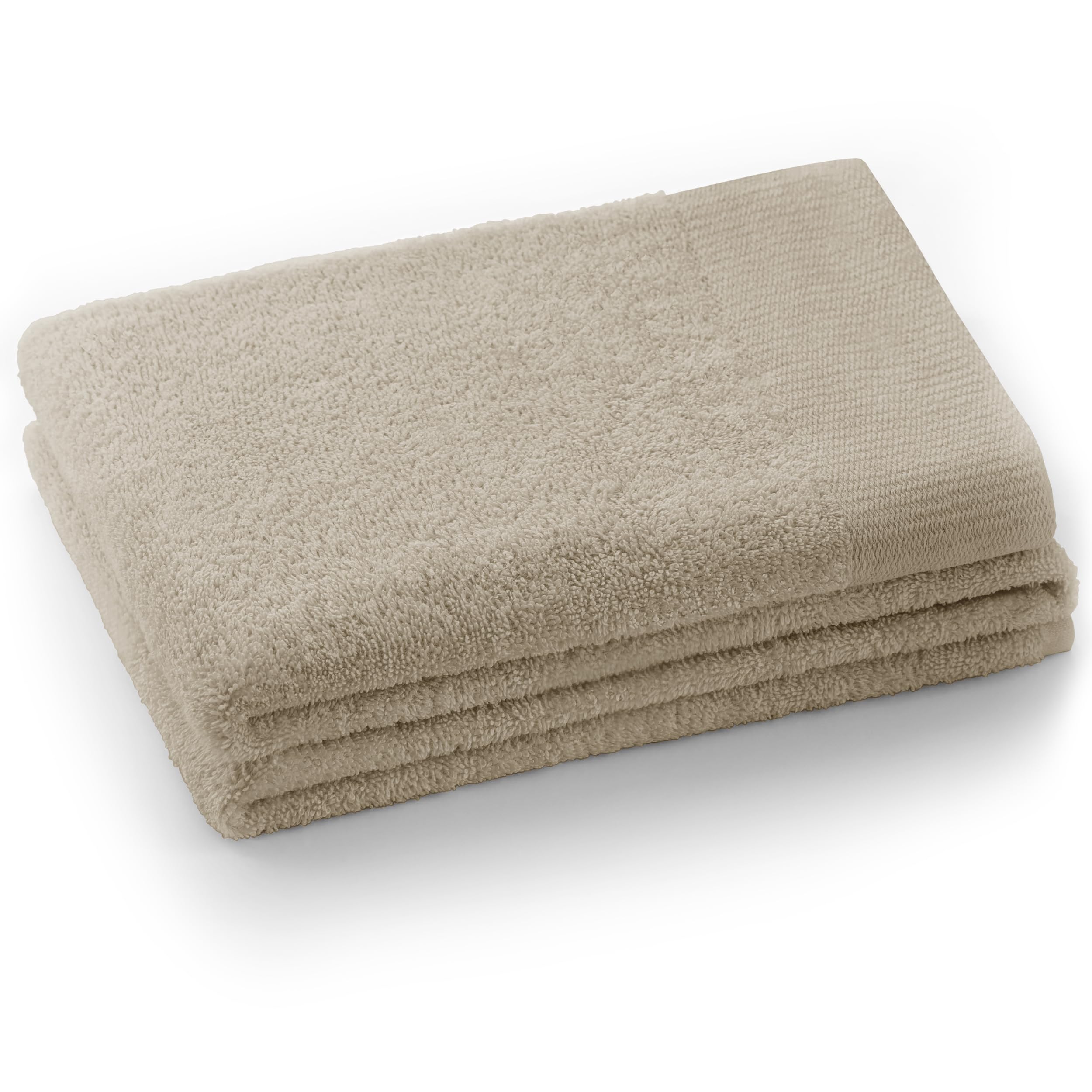 AmeliaHome 70x140 cm Bath Towel 100% Cotton Absorbent Beige Cappuccino Amari