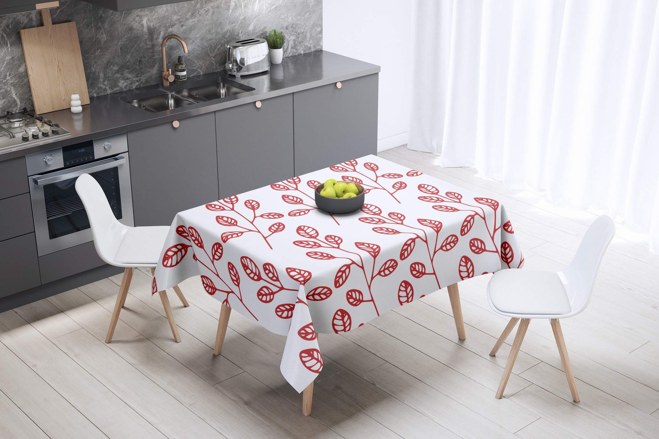 Bonamaison Kitchen Decoration, Tablecloth, 140cm x 140cm - Designed and Manufactured in Turkey