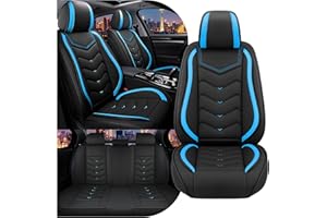 CTDS Car Seat Covers for Honda Civic 2000-2026, Stylish Sport Seat Cover, Premium Nappa Leather Car Seat Cover. Automobile Seat Covers Sets.(Standard 5 Seats/Black Blue)