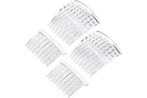 Gejoy 12 Pieces Plastic Teeth Hair Combs Tortoise Side Comb Hair Accessories(Transparent)