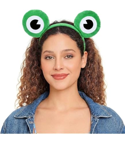 Amazon.com: Liatunou Green Frog Headband,Mouse Ears headband 
